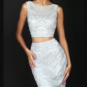 Sherri Hill homecoming dress 50526 silver size 10